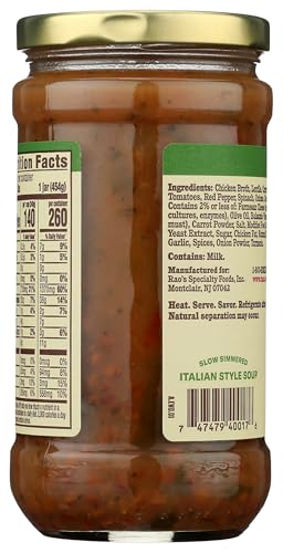 Raos Homemade Italian Style Slow Simmered Soup, Lentil, 16 Ounce (Pack of 6)