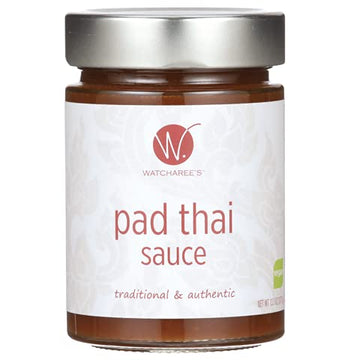 Watcharees Pad Thai Sauce  Vegan & Non-Gmo  Authentic Traditional Thai Recipe  13.3Oz Jar (Pad Thai 1 Pack)