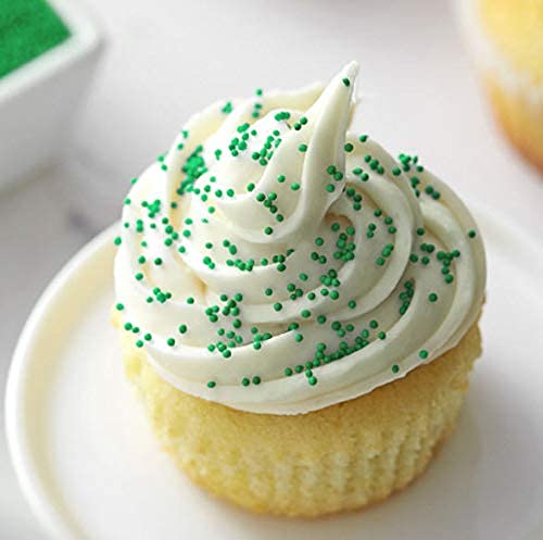 Sprinkle Deco Emerald Green Nonpareils Bake In Sprinkle On Mini Pearls Confetti Sprinkles Toppings For Cake Cookie Cupcake Icecream Donut 6Oz Bag