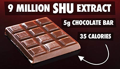 VAT19 Worlds Hottest Chocolate Bar - Super Spicy, 9 Million SHU, Small 1.5 inches