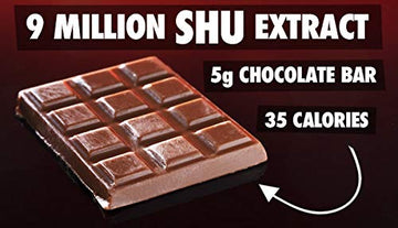 VAT19 Worlds Hottest Chocolate Bar - Super Spicy, 9 Million SHU, Small 1.5 inches