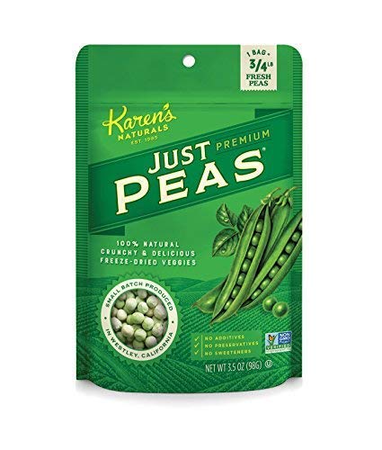 Karen'S Naturals Just Peas, 3.5 Ounce Pouch (Packaging May Vary) All Natural Freeze-Dried Fruits & Vegetables, No Additives Or P