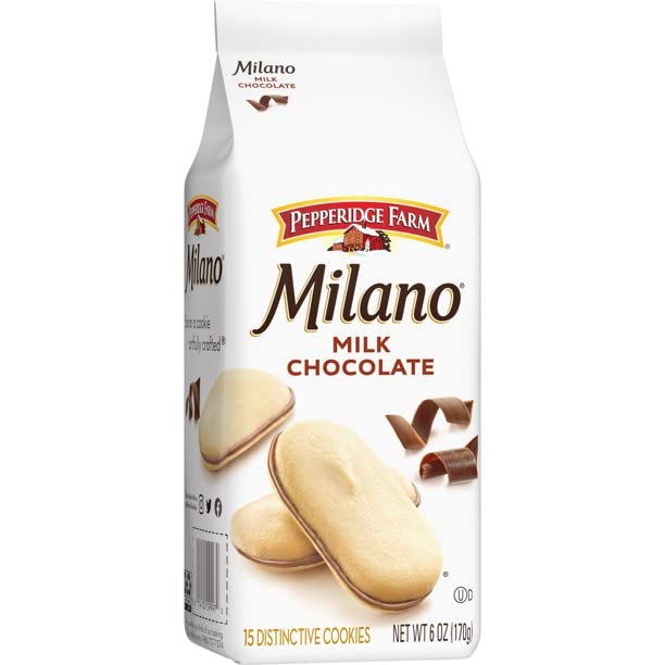 Pepperidge Farm Milk Chocolate Milano Cookies, 6.25-Ounce Bag (Pack Of 6)