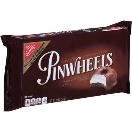Nabisco, Pinwheels, Fudge and Marshmallow Cookies, 12oz Tray (Pack of 4)