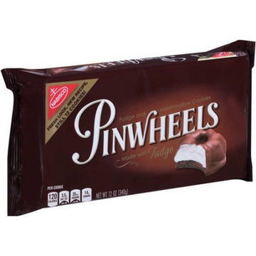 Nabisco, Pinwheels, Fudge and Marshmallow Cookies, 12oz Tray (Pack of 4)