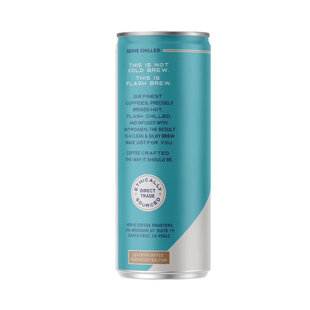 Verve Flash Brew Nitro Coffee, Medium Roast - The Original, 8.1 Fl Oz Cans (Pack Of 6) - Cold Brew, Smooth & Refreshing