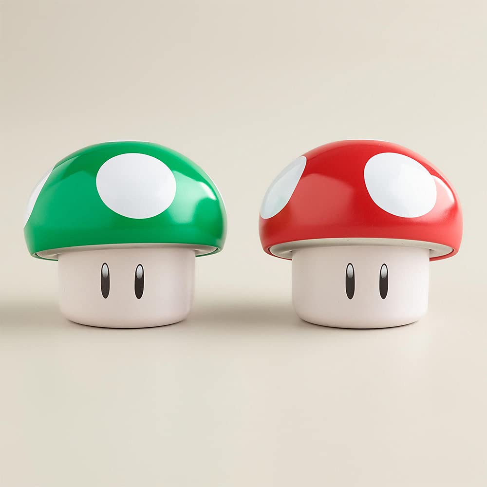 Super Mario Bros Mushroom Sour Candy. One (1) Mushroom Collectible Mushroom Tin. Sour Cherry Or Green Mushroom Shaped Candies 1