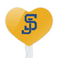 GRAPHICS & MORE Cupcake Toppers Set of 6, Acrylic, Heart Design, San Jose State University, One Size