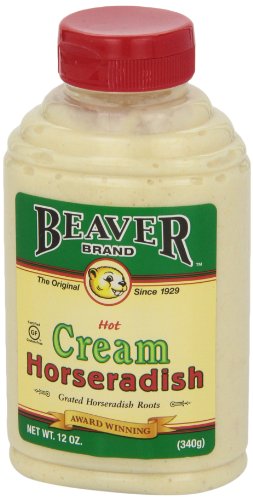 Beaver Brand Cream Style Horseradish, 12-Ounce Squeezable Bottles (Pack of 6)