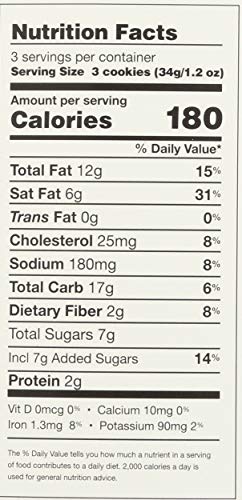 Rustic Bakery Cookies Shortbread Chocolate Cacao Nibs, 4 Oz