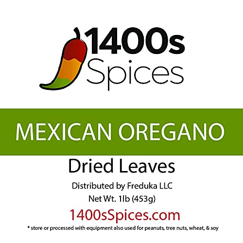 1Lb Dried Mexican Oregano Food Service Size. Perfect For Taco Seasoning, Mexican Food, Tamales, Meats, Enchiladas, Cheese, Salad
