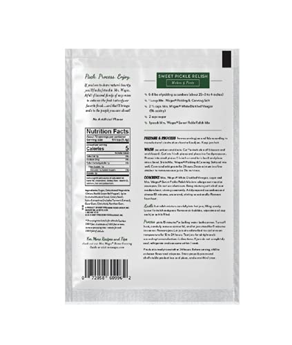 Mrs. Wages Sweet Pickle Relish Quick Process Mix, Quick and Easy, Simple-To-Use, Great Topping, Sweet Pickle Flavoring, 4.0 oz P