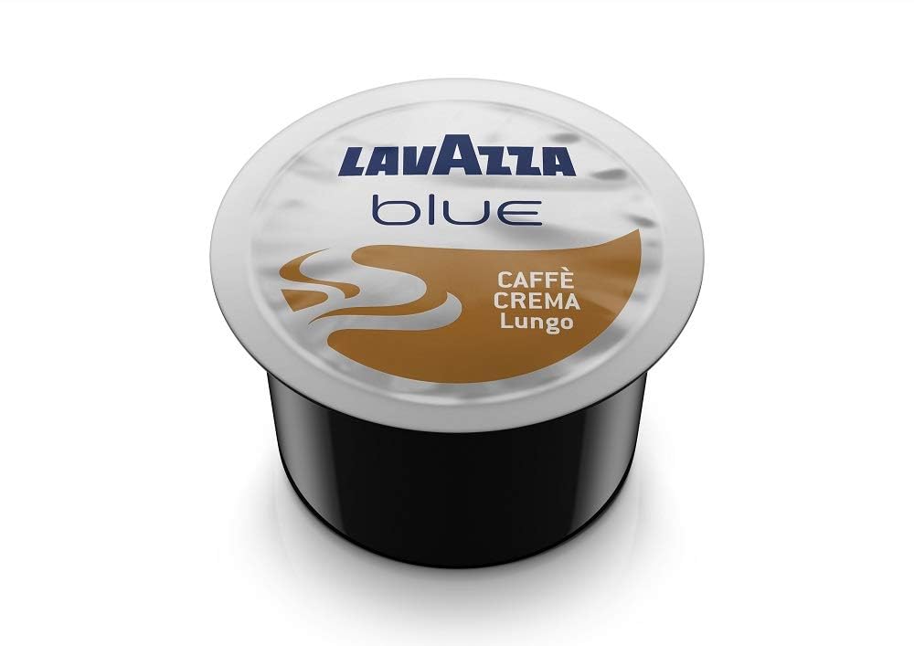 Lavazza BLUE Caffe Crema Lungo Pods, Pack of 100 + Tropical Blu Filter Coffee Powder, Model 510, 2 Count