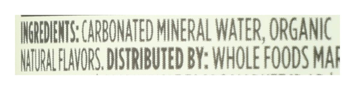 Whole Foods Market Organic Italian Lime Sparkling Mineral Water, 6 Pack, 16.9 Fl Oz - Refreshing & Natural Sparkling Drink