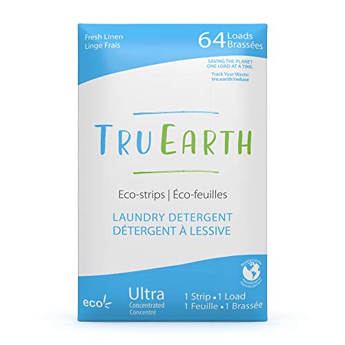 Tru Earth Eco-Friendly, Biodegradable, Zero Waste, Cruelty-Free Laundry Detergent Sheetseco-Strips For Sensitive Skin, 64 Count 