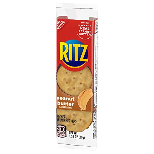 Ritz Peanut Butter Sandwich Crackers, 112 Snack Packs (14 Boxes, 6 Crackers Per Pack)