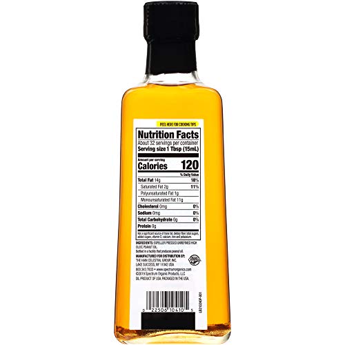 Spectrum Unrefined Peanut Oil, 16 Oz