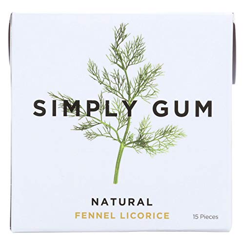 Simply Gum All Natural Gum - Fennel Licorice - Pack Of 12 - 15 Count