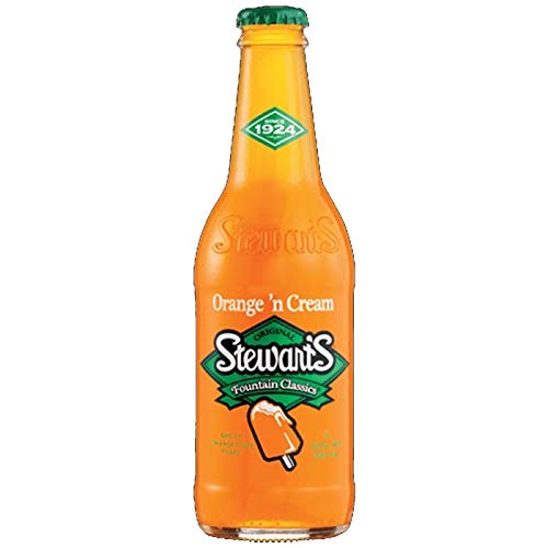 Stewart's Original Orange N' Cream Soda, 12 Fl Oz Glass Bottles, Pack of 6 - Total 72 Oz, Refreshing Citrus Flavor