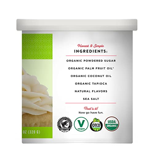 Miss Jones Baking Organic Buttercream Frosting, Perfect for Icing and Decorating, Vegan-Friendly: Cream Cheese (Pack of 2)