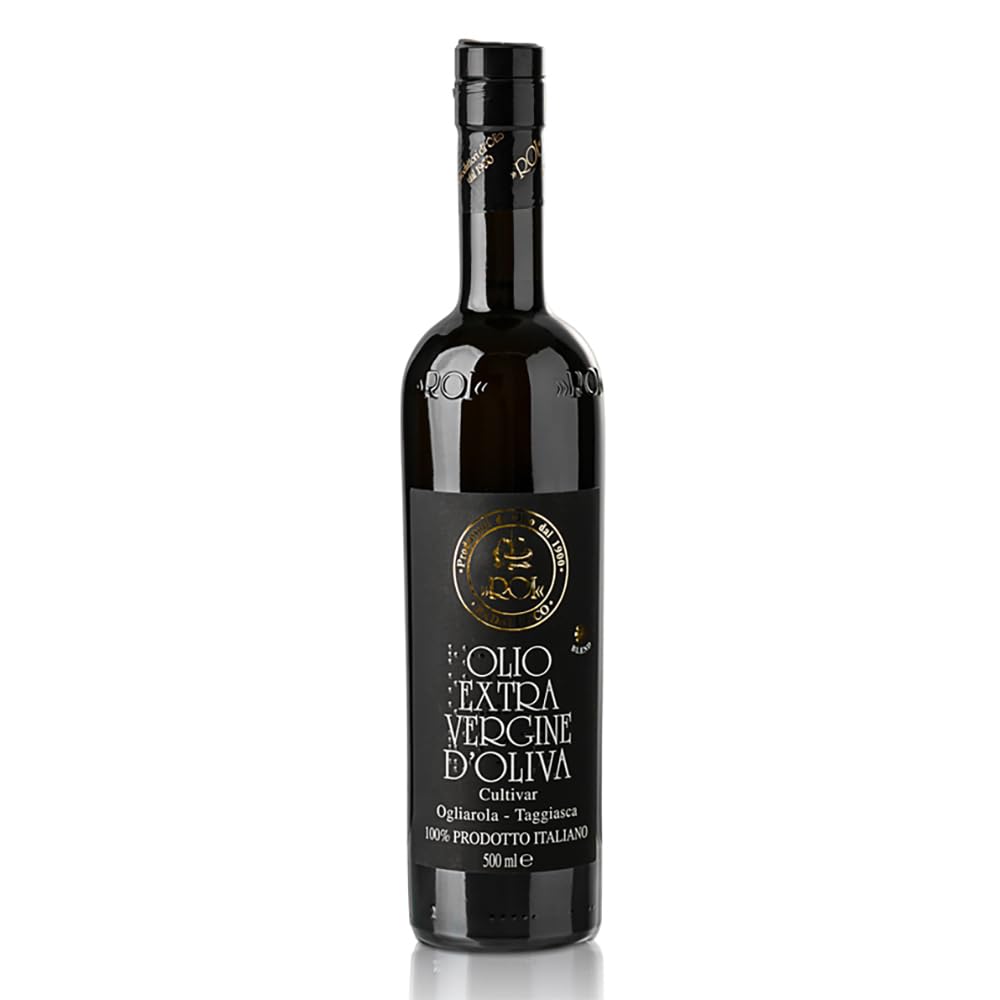 ROI Ligurian Italian Extra Virgin Olive Oil - First Cold Pressed EVOO, Fresh harvest - Ogliarola-Taggiasca Ligurian Olives - Pol