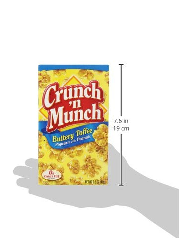 Crunch 'N Munch Buttery Toffee Popcorn With Peanuts, 3.5 Oz. (Pack Of 12)