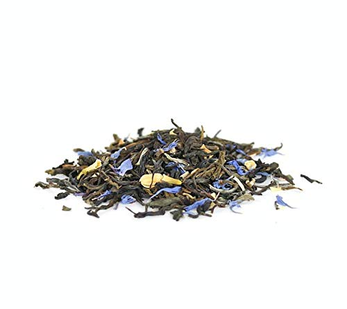 JusTea Loose Leaf Purple Tea - Purple Jasmine, 3.2oz, Low Caffeine, Fair Trade, Non-GMO, Includes Hand Carved Spoon
