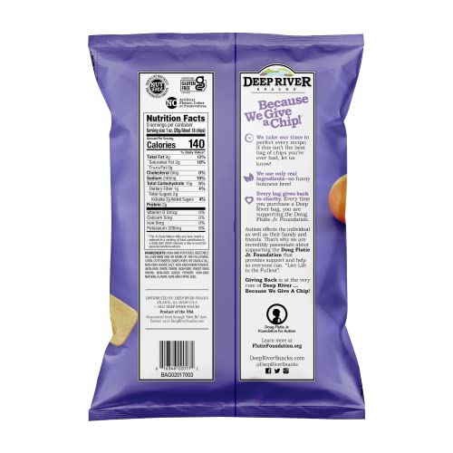 Deep River Snacks Sweet Maui Onion Kettle Cooked Potato Chips, Non Gmo, 8 Ounce (Pack Of 12)