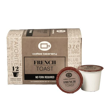 French Toast Coffee Pods by Coffee Beanery | 12ct Medium Roast Arbica Coffeee