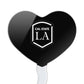GRAPHICS & MORE Cupcake Picks Set of 6, Acrylic, California State University Los Angeles Secondary Logo Heart Design