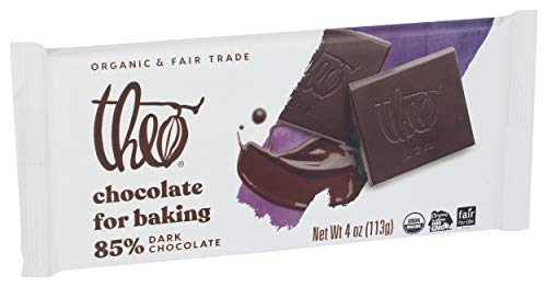 Theo Baking Bar 85% Dark Chocolate, 4 Oz