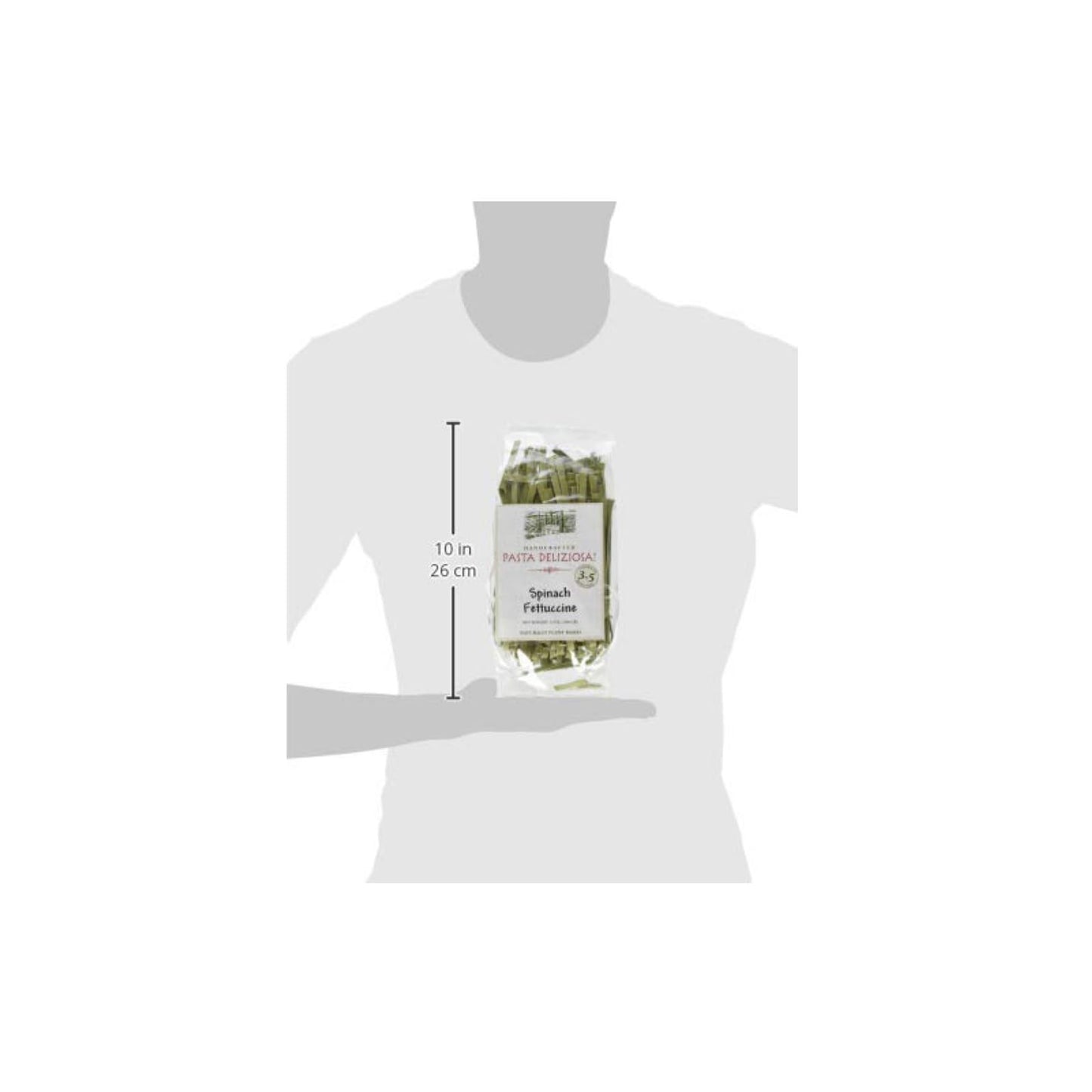 Pasta Deliziosa! Handcrafted Pasta, Spinach Fettucine, 12 ounce - 3 PACK