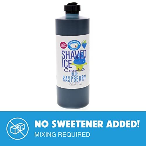 Hypothermias Blue Raspberry Hawaiian Snow Cone Unsweetened Flavor Concentrate,16 Fl Oz Size (Must Add Sugar And Water)