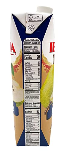 Iberia Pear Nectar, 33.8 Fl Oz (Pack of 3), Natural Fruit Drink, Refreshing Flavor