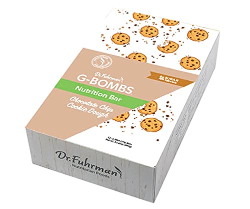 Dr. Fuhrman G-BOMBS Nutrition Bar, Chocolate Chip Cookie Dough, Vegan, Gluten-Free, 1 Bar