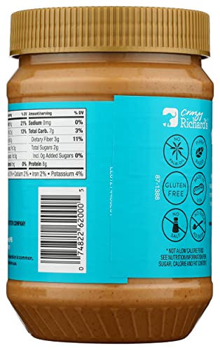 Crazy Richard s Natural Creamy Peanut Butter  26 Ounce (Pack of 6)