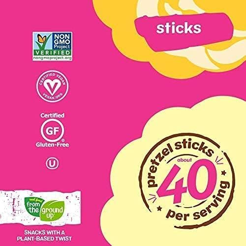 REAL FOOD FROM THE GROUND UP Cauliflower Pretzel Sticks, Original, 4.5 oz (Pack of 6)