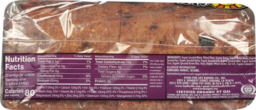 Food For Life Bread Sprouted Cinnamon Raisin Organic, 24 oz