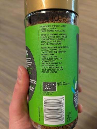 Clipper Coffee: Organic Latin American Decaf Instant Coffee - Medium Roast Coffee, Freeze Dried & Ethically Sourced - 100g (3.53
