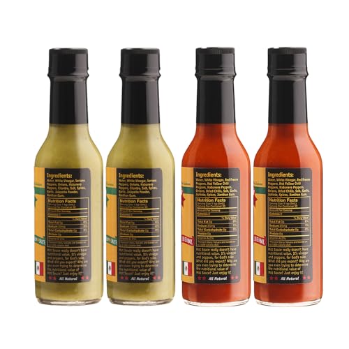 Gringo Bandito Hot Sauce, Red & Green Duo, 5 Ounce (Pack of 4)
