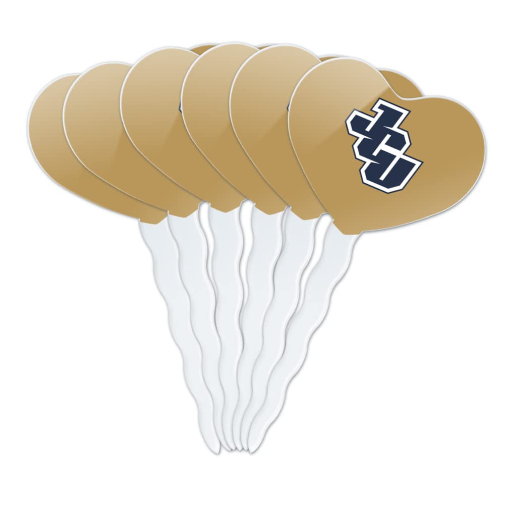 GRAPHICS & MORE Cupcake Toppers Set of 6, Heart Shape, Acrylic, John Carroll University, One Size, Model CUPCAKE.HEART.CLCJCU.Z008819
