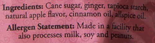 The Ginger People GIN GINS Apple Chewy Ginger Candy - Spicy Apple Flavor, 3 oz Bags, Pack of 3