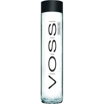 Voss Artesian Sparkling Water, Glass Bottle, 27.05 oz