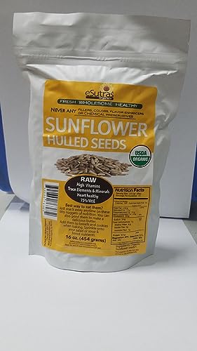 Esutras Organics Sunflower Seeds, 16 Ounce