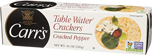 Carrs Table Water Crackers, Cracked Pepper, 4.25 Oz