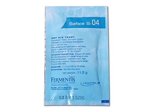 Fermentis 42193-MB Dry Yeast - Safale S-04 (11.5 g) (Pack of 5)
