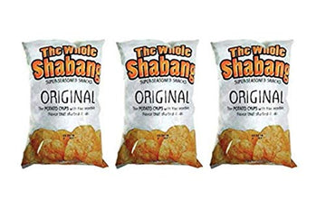 The Whole Shabang Potato Chips - 6 Oz. Bag (Original, 3 Pack) + Bonus Snack Clip