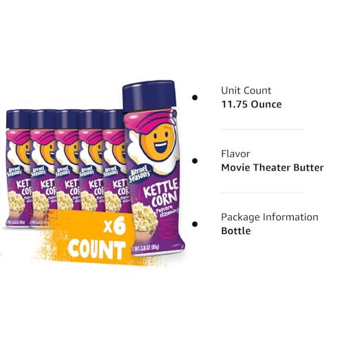 Kernel Season s Popcorn Seasoning, Kettle Corn, 3 Ounce (Pack of 6)
