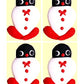 Edible Royal Icing Decorations - 2.25" Penguin Face - 4 count