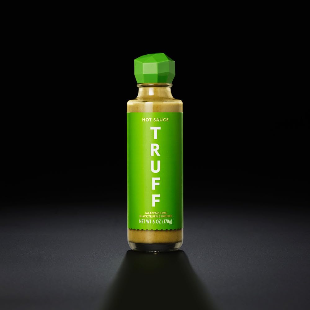TRUFF Jalapeo Lime Hot Sauce, Gourmet Hot Sauce with Black Winter Truffles, Green Jalapeo Peppers, Black Truffle Oil, Unique Fla